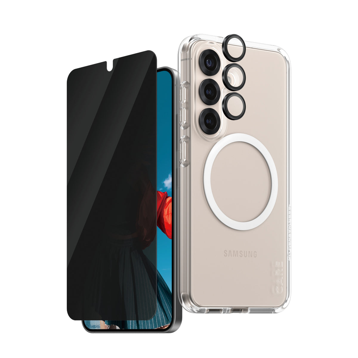 CARE by PanzerGlass Urban Combat Beskyttelsescover Hvid Gennemsigtig