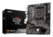 MSI A520M-A PRO moderkort AMD A520 Uttag AM4 micro ATX