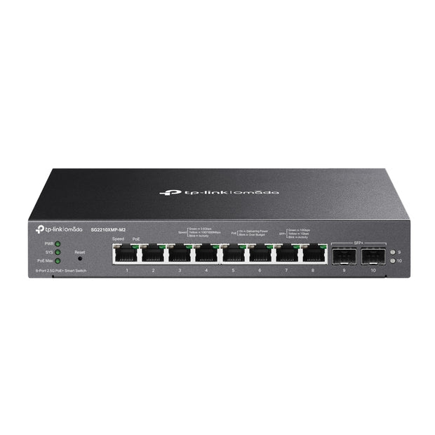 TP-Link Omada SG2210XMP-M2 nätverksswitchar hanterad L2/L2+ 2.5G Ethernet (100/1000/2500) Strömförsörjning