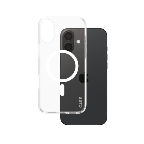 PanzerGlass CARE by Urban Combat Case Transparent w. White MagSafe iPhone 16 Plus