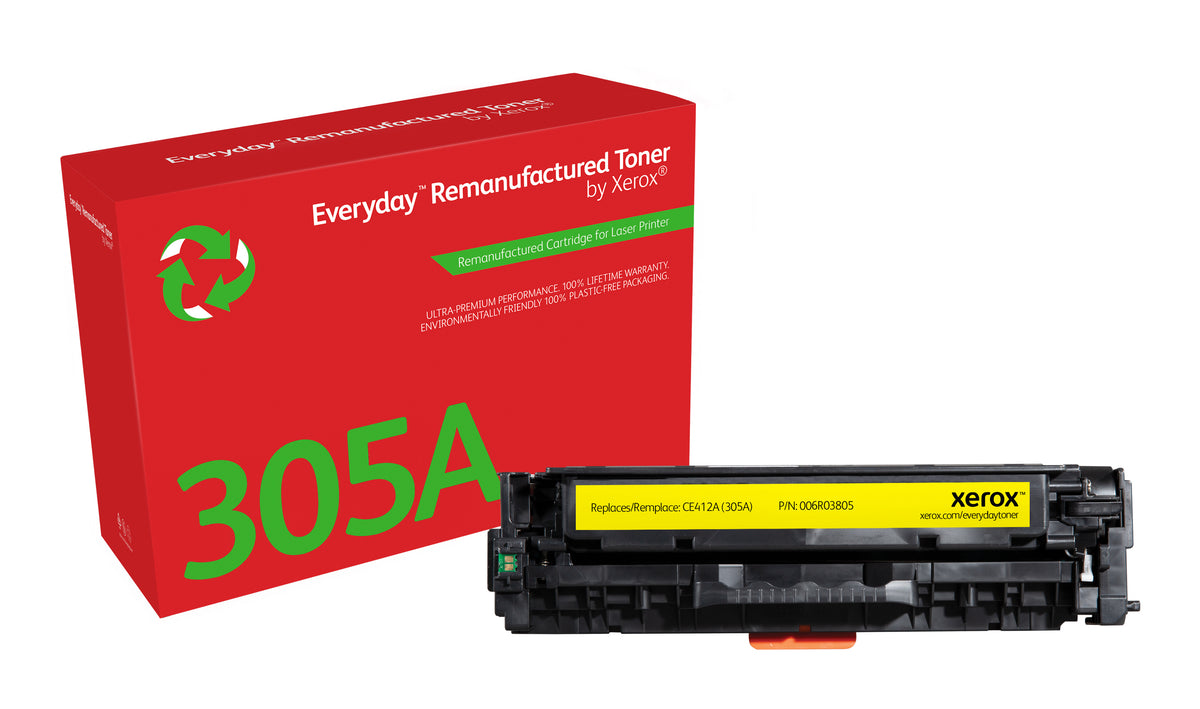 Everyday Gul Remanufactured Toner by Xerox compatible with HP 305A (CE412A)