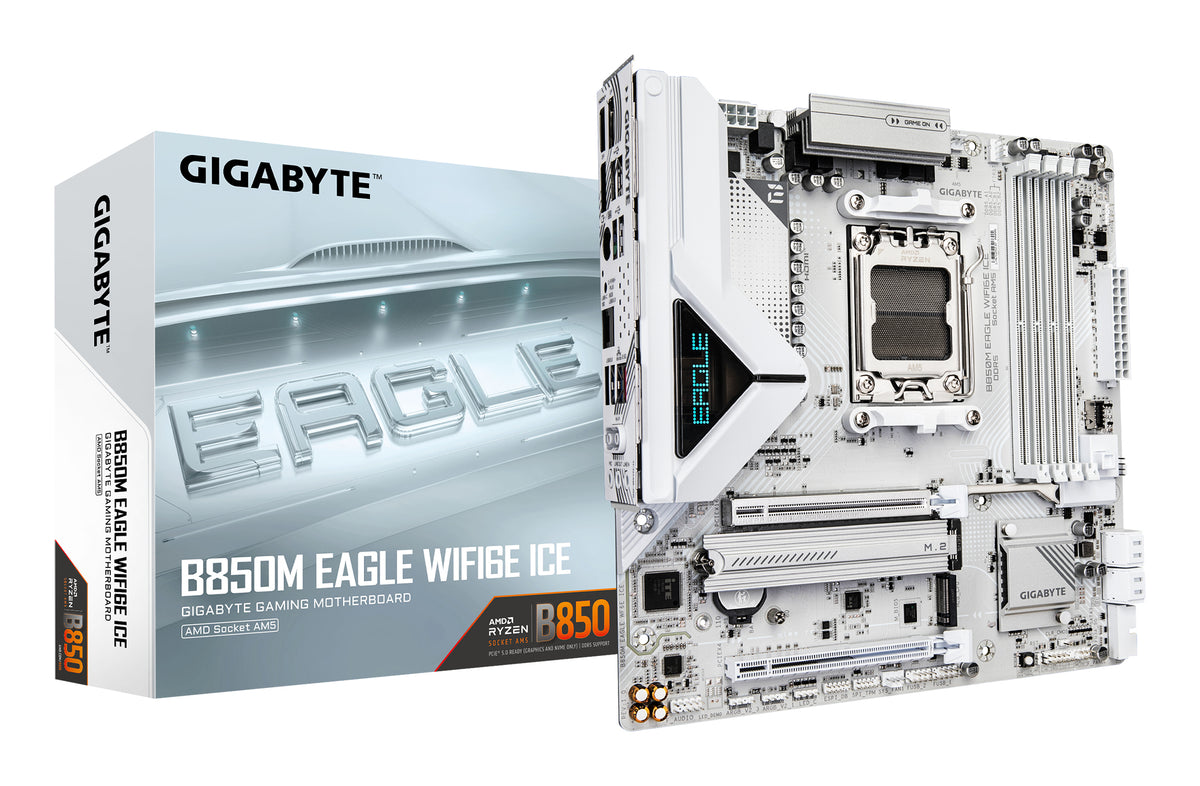 GIGABYTE B850M EAGLE WIFI6E ICE AMD B850 AM5-sockel micro ATX