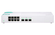 QNAP QSW-308S nätverksswitchar Ohanterad Gigabit Ethernet (10/100/1000) Vit