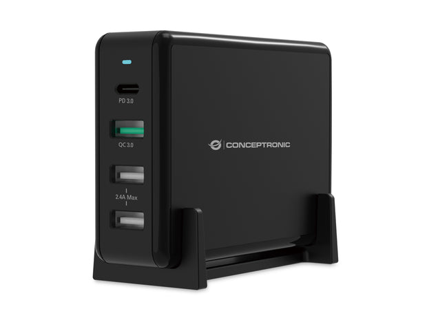Conceptronic OZUL01B mobilladdare Universal Svart AC Snabb laddning inomhus