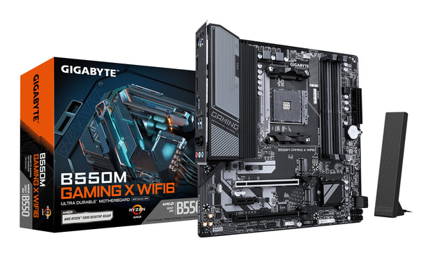 GIGABYTE B550M GAMING X WIFI6 moderkort AMD B550 Uttag AM4 micro ATX