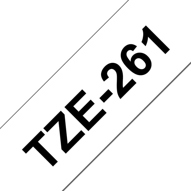 Brother TZE-261 etikett-tejp Svart på vitt TZ