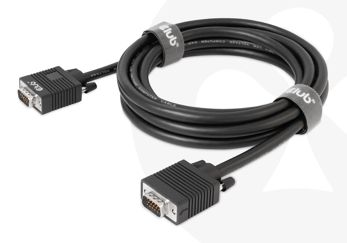 CLUB3D CAC-1703 VGA-kabel 3 m VGA (D-Sub) Svart