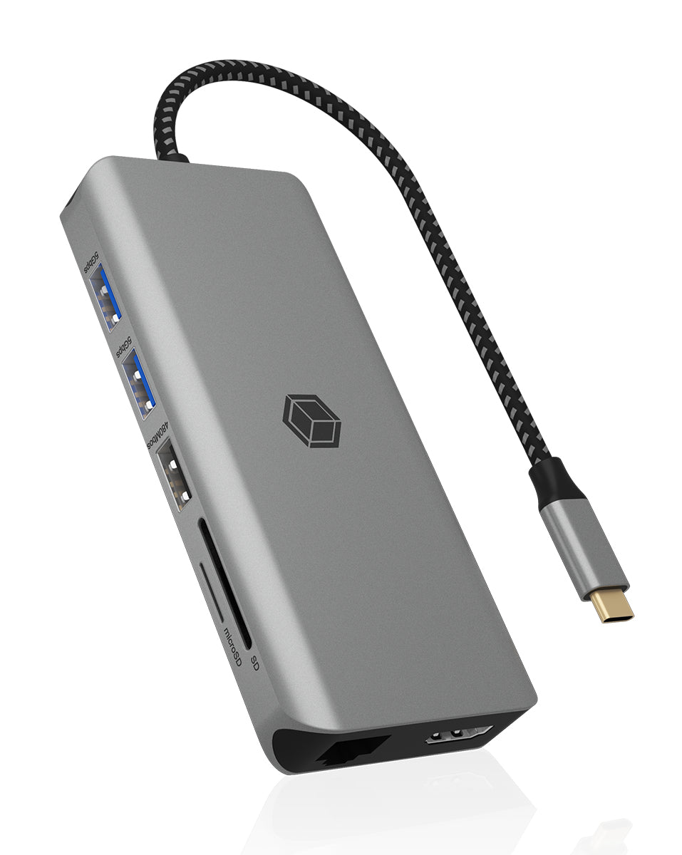 ICY BOX IB-DK4061-CPD Kabel USB 3.2 Gen 1 (3.1 Gen 1) Type-C Grå