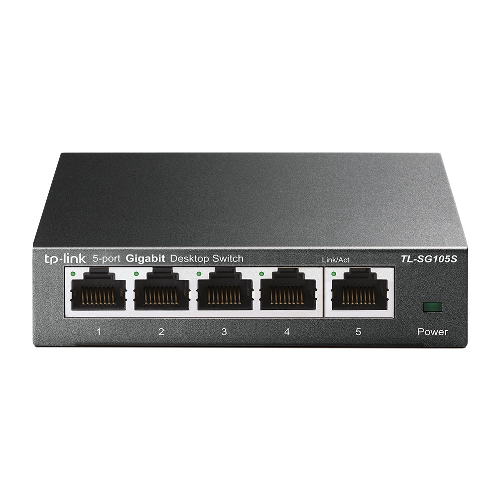 TP-Link TL-SG105S Ohanterad Gigabit Ethernet (10/100/1000) Svart