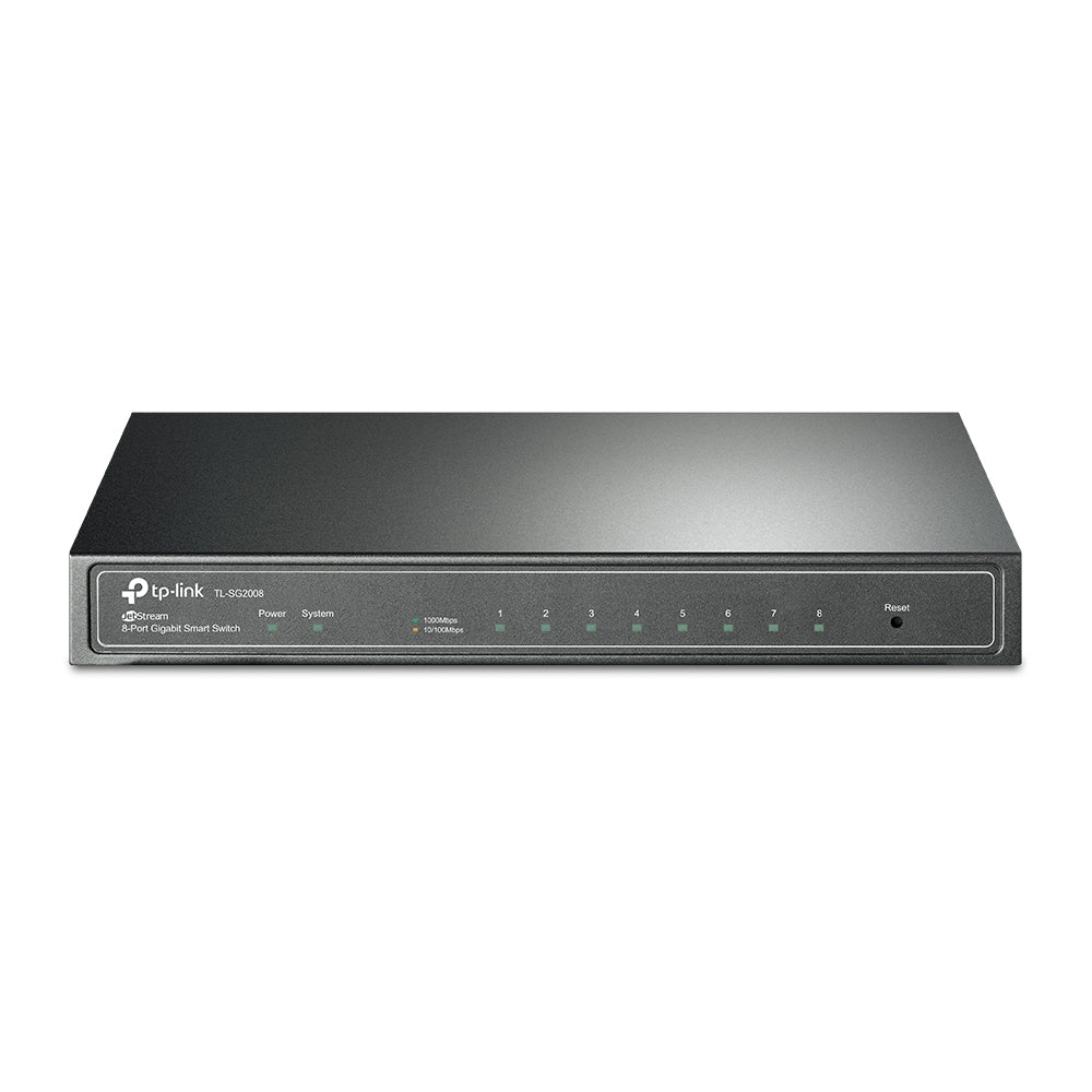 TP-Link TL-SG2008 hanterad L2 Gigabit Ethernet (10/100/1000) Svart