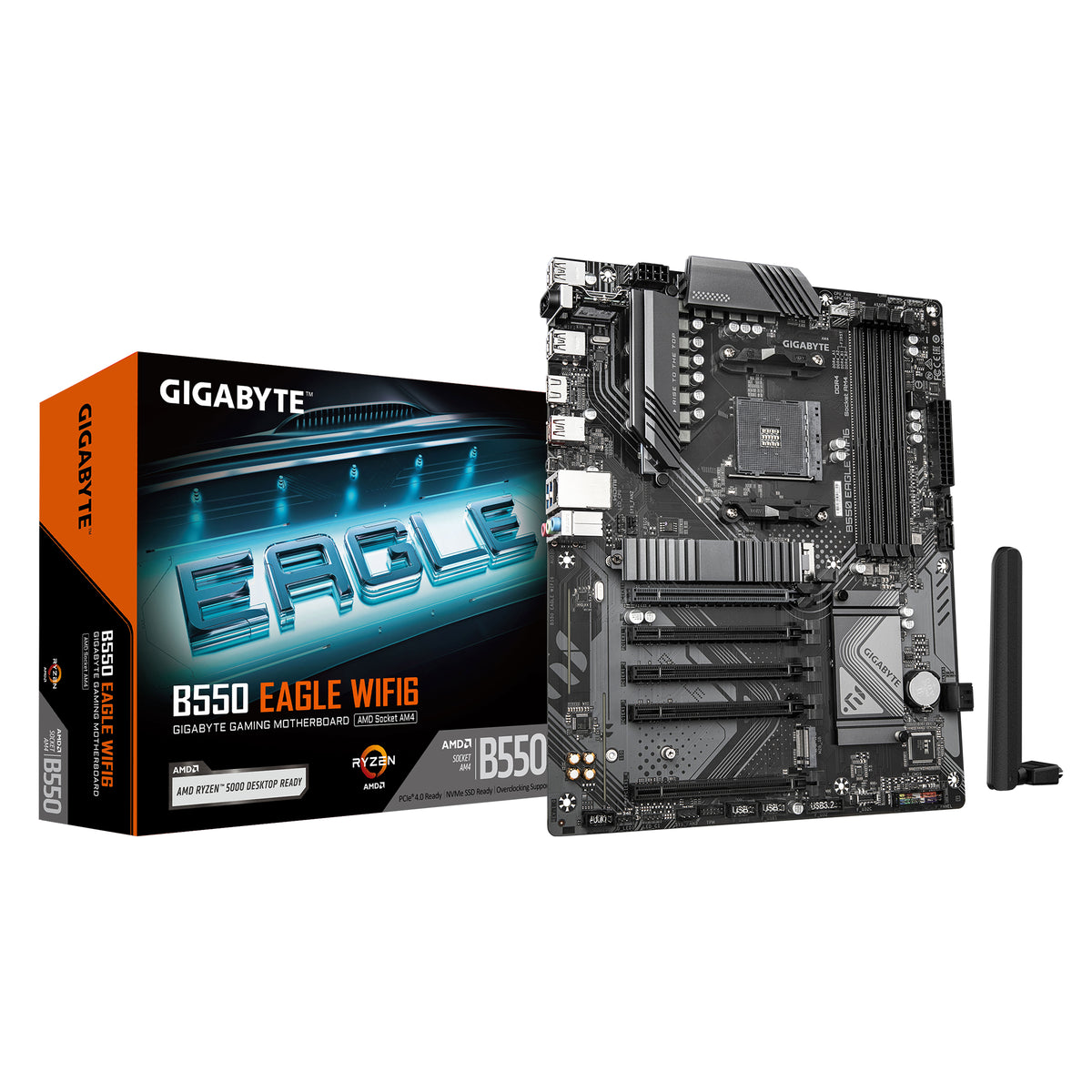 GIGABYTE B550 EAGLE WIFI6 moderkort AMD B550 Uttag AM4 ATX