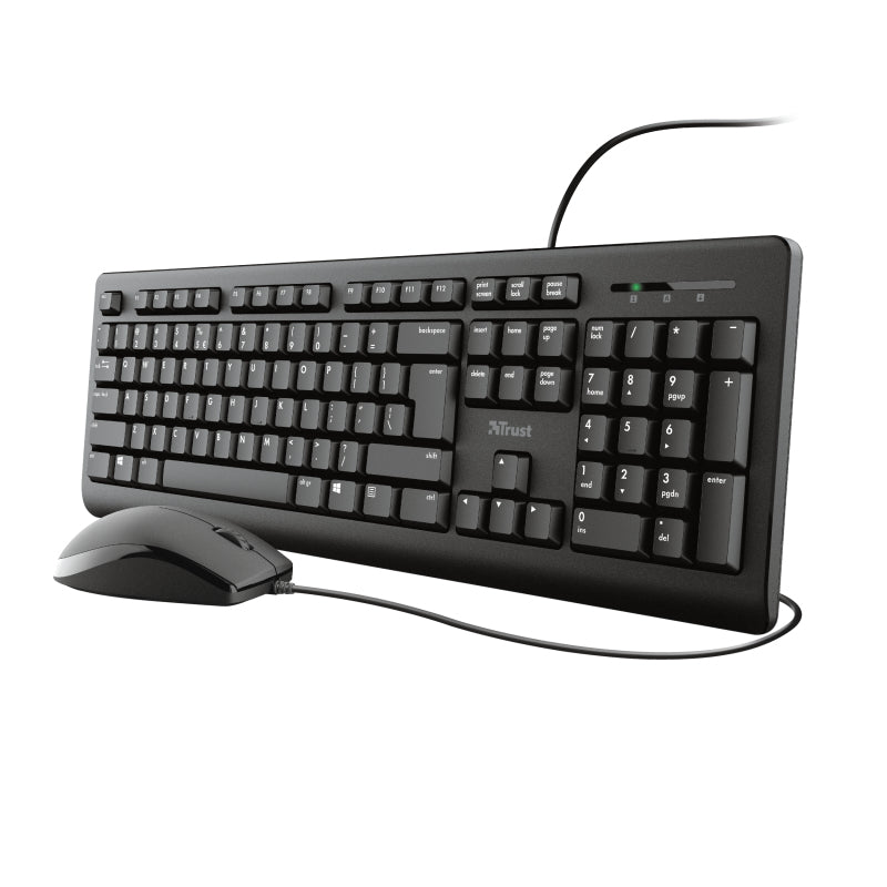 Trust Primo tangentbord Mus inkluderad Kontor USB tyska Svart