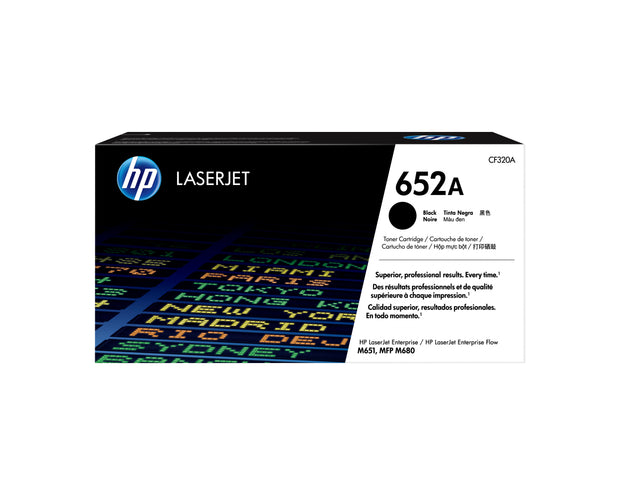 HP 652A svart original LaserJet tonerkassett