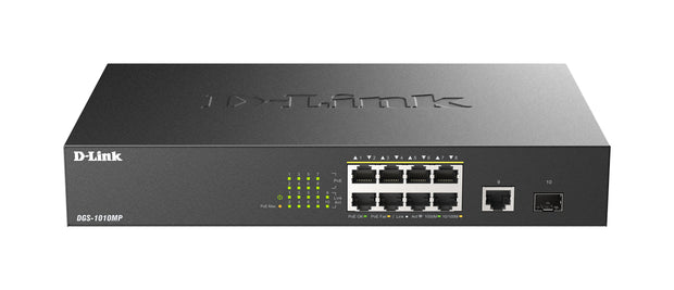 D-Link DGS-1010MP/E nätverksswitchar Ohanterad L2 Gigabit Ethernet (10/100/1000) Strömförsörjning via