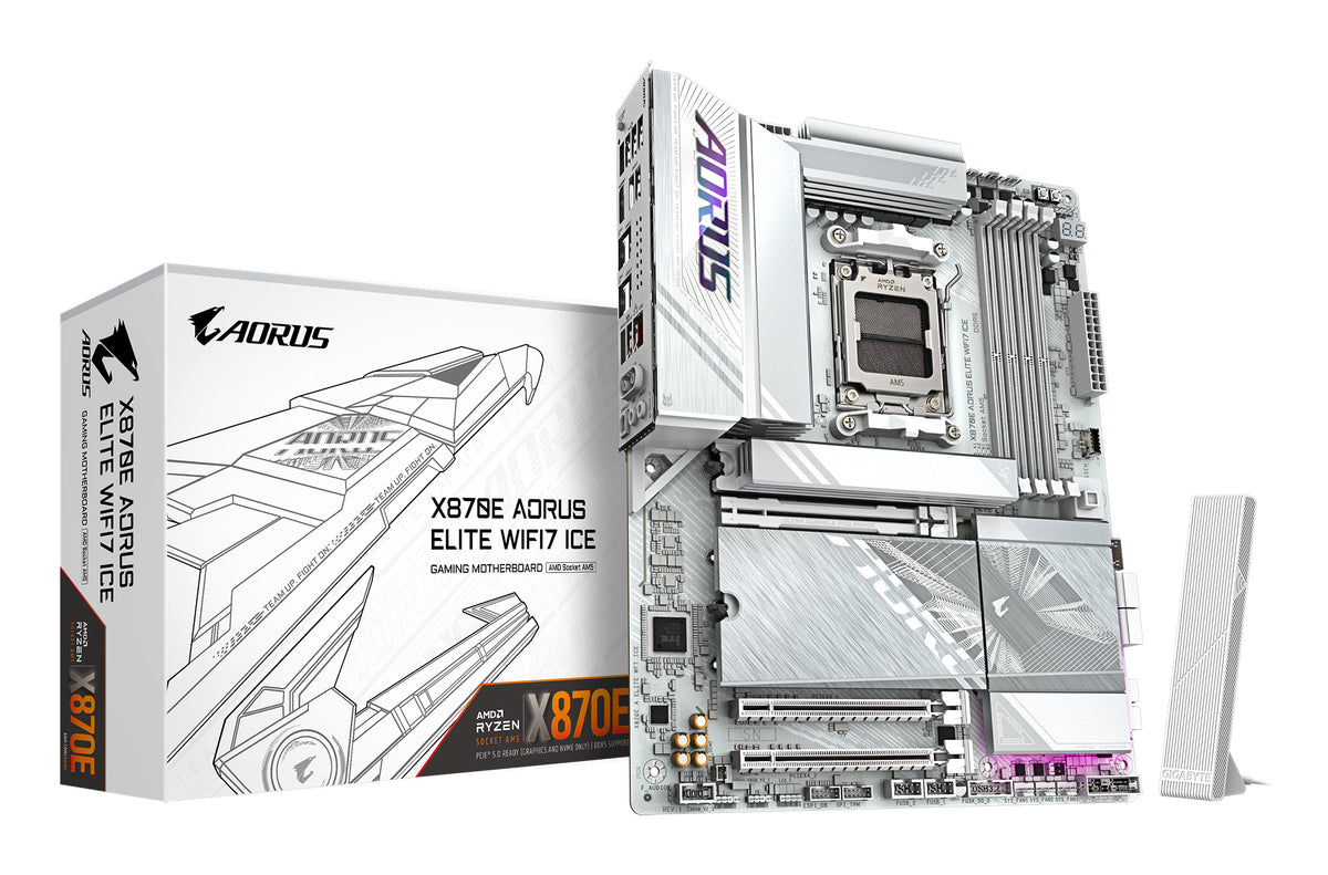 GIGABYTE X870E AORUS ELITE WIFI7 ICE AMD X870E AM5-sockel ATX