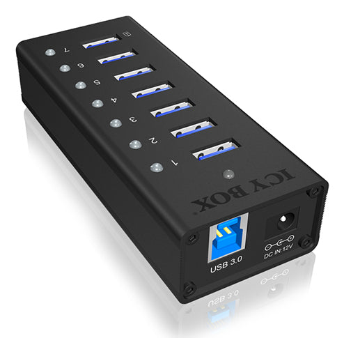 ICY BOX IB-AC618 USB 3.2 Gen 1 (3.1 Gen 1) Type-B 5000 Mbit/s Svart