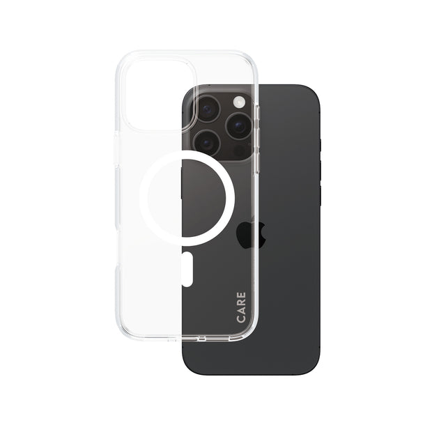 PanzerGlass CARE by Urban Combat Case Transparent w. White MagSafe iPhone 16 Pro Max