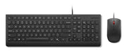 Lenovo Essential Wired Combo Black US Euro tangentbord Mus inkluderad Universal USB