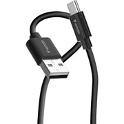 Verbatim 32393 USB-kablar USB 2.0 1 m USB A USB C 0,48 Gbit/s 18 W Svart