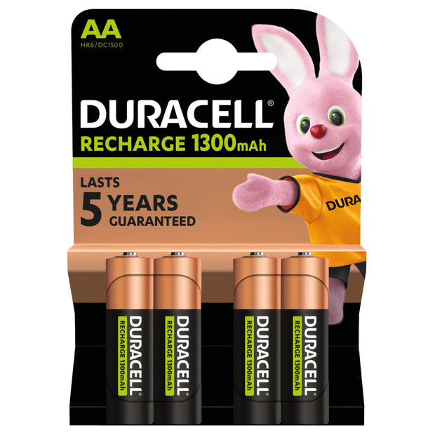 Duracell 4xAA Laddningsbart batteri AA hushållsbatterier
