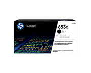 HP 653X svart original LaserJet tonerkassett med hög kapacitet