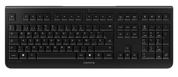 CHERRY KW 3000 tangentbord Universal RF Trådlös QWERTY Spansk Svart