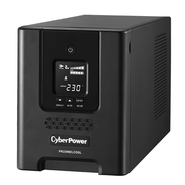 CyberPower PR2200ELCDSL strömskydd (UPS) Linjeinteraktiv 2,2 kVA 1980 W 9 AC-utgångar
