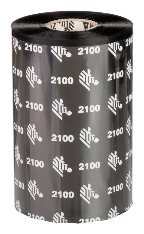 Zebra 2100 Wax värmeband 450 m Svart