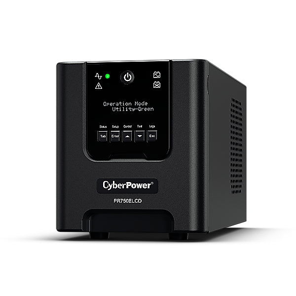CyberPower PR750ELCD strömskydd (UPS) Linjeinteraktiv 0,75 kVA 675 W 6 AC-utgångar