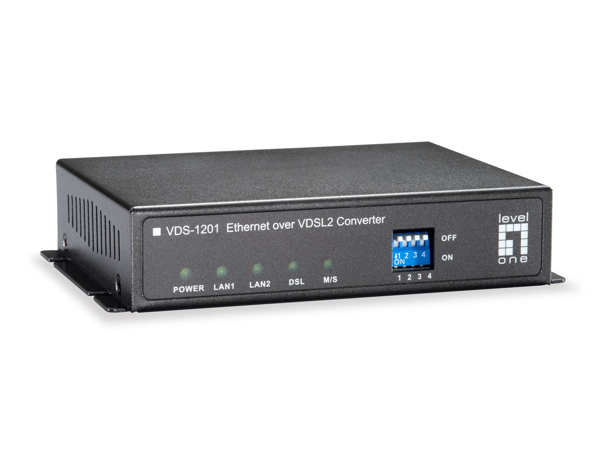 LevelOne VDS-1201 mediakonverterare för nätverk 100 Mbit/s Svart