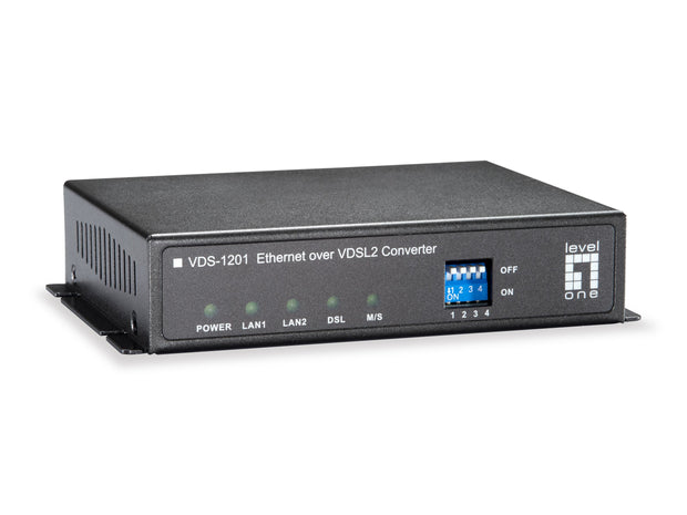 LevelOne VDS-1201 mediakonverterare för nätverk 100 Mbit/s Svart