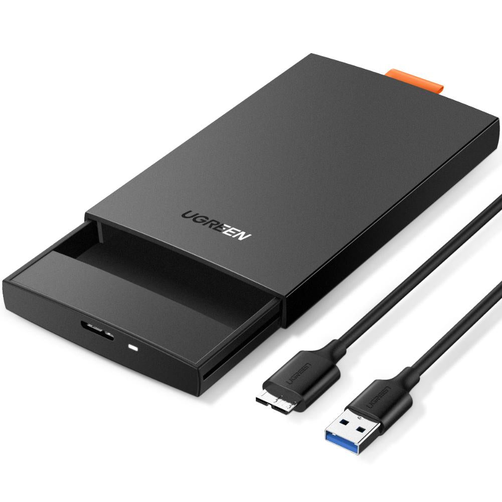 Ugreen 60353 Hölje för lagringsenheter HDD- / SSD kabinett Svart 2.5"
