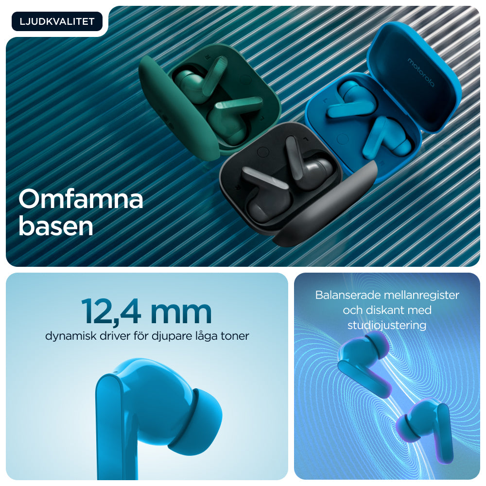 Motorola Moto Buds Bass Headset True Wireless Stereo (TWS) I öra Samtal/musik