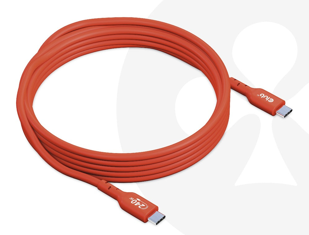CLUB3D CAC-1515 USB-kablar USB 2.0 4 m USB C 240 W Orange