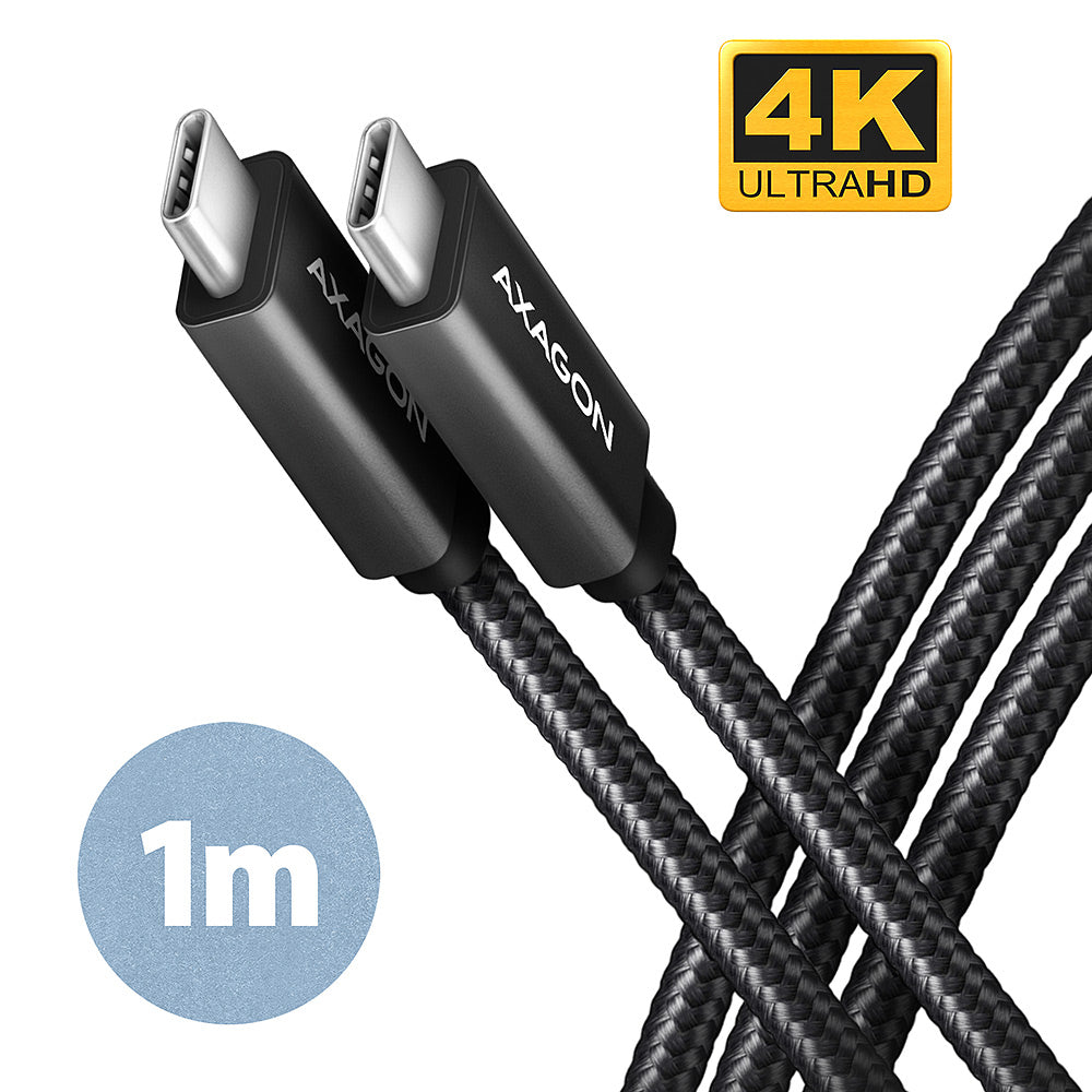 Axagon BUCM32-CM10AB USB-kablar USB 3.2 Gen 2x2 1 m USB C 20 Gbit/s 100 W Svart