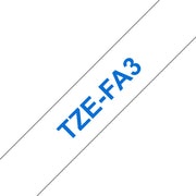 Brother TZE-FA3 etikett-tejp Blå på vit