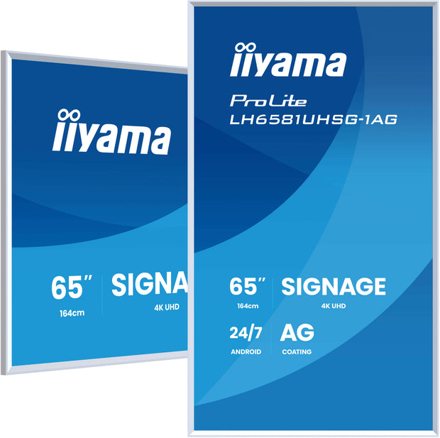 iiyama LH6581UHSG-1AG skyltställ Platt skärm för digital skyltning