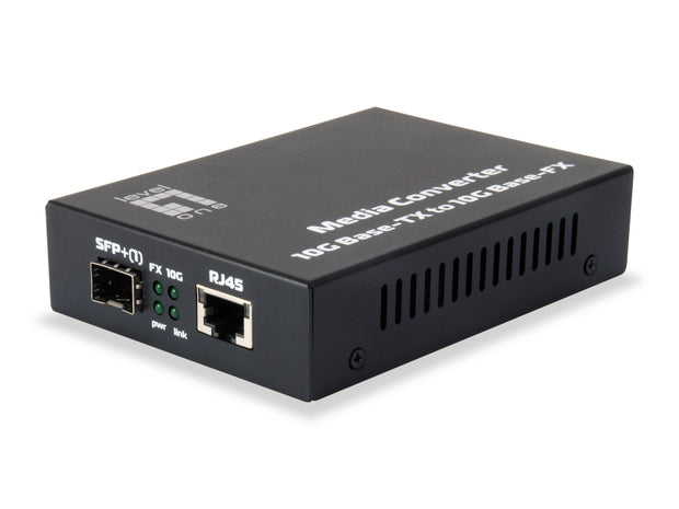 LevelOne GVT-0500 mediakonverterare för nätverk 10000 Mbit/s Svart - 1x10G
