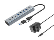 Conceptronic HUBBIES20GP gränssnittshubbar USB 3.2 Gen 1 (3.1 Gen 1) Type-C 5000