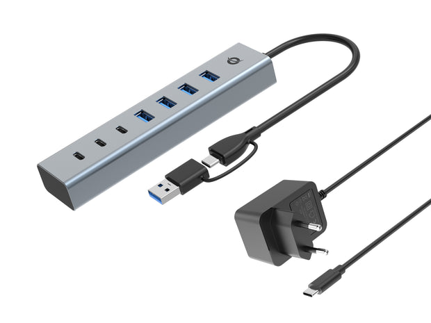 Conceptronic HUBBIES20GP gränssnittshubbar USB 3.2 Gen 1 (3.1 Gen 1) Type-C 5000