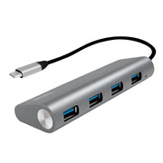LogiLink UA0309 gränssnittshubbar USB 3.2 Gen 1 (3.1 Gen 1) Type-C 5000 Mbit/s Grå
