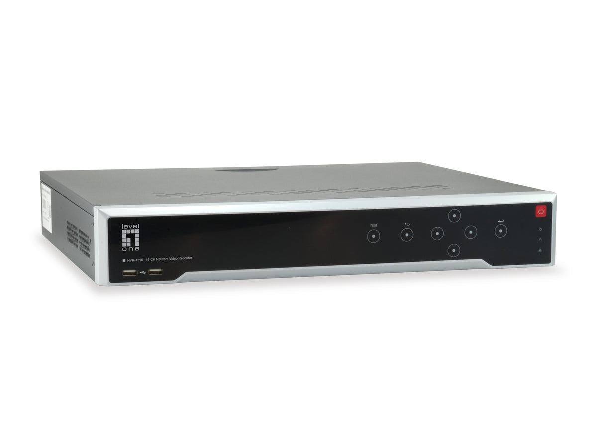 LevelOne NVR-1316 nätverksvideobandspelare (NVR) Svart