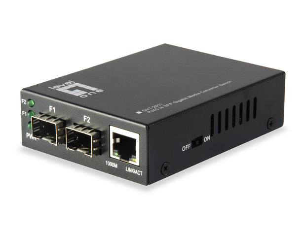LevelOne GVT-2011 mediakonverterare för nätverk 1000 Mbit/s Grå - 1x1G