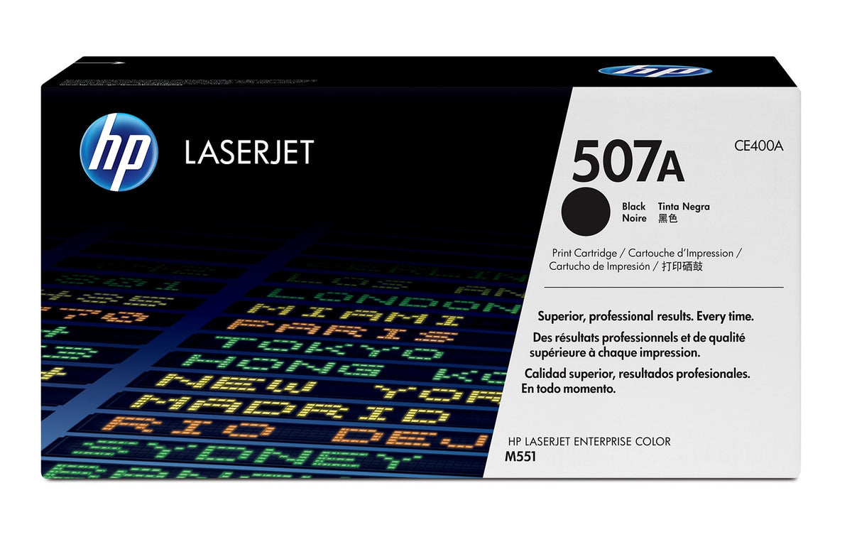 HP 507A svart LaserJet-tonerkassett