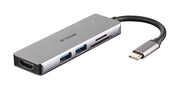D-Link DUB-M530 dockningsstationer för bärbara datorer Kabel USB 3.2 Gen 1 (3.1 Gen