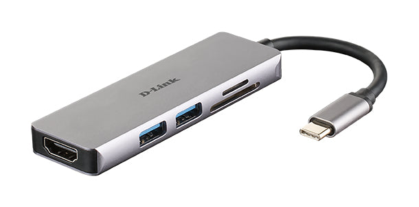 D-Link DUB-M530 dockningsstationer för bärbara datorer Kabel USB 3.2 Gen 1 (3.1 Gen 1) Type-C Aluminium