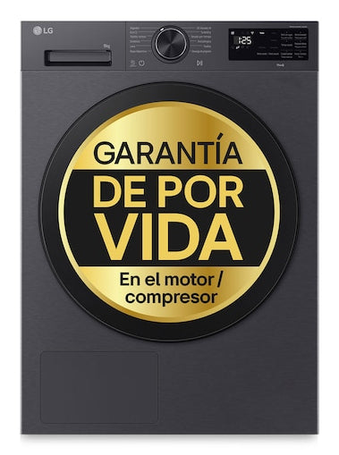 LG RHX5009TBB tumlare Fristående Frontmatad 9 kg grafit