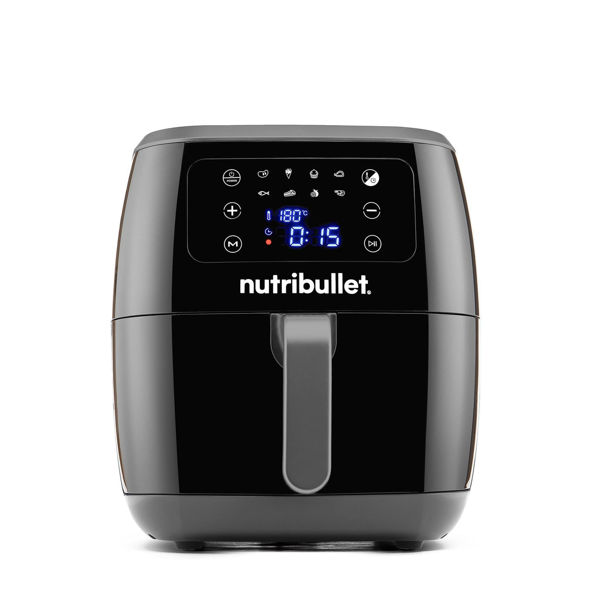 NutriBullet XXL Digital Air Fryer Single 7 l Fristående 1800 W Varmluftsfritös Svart