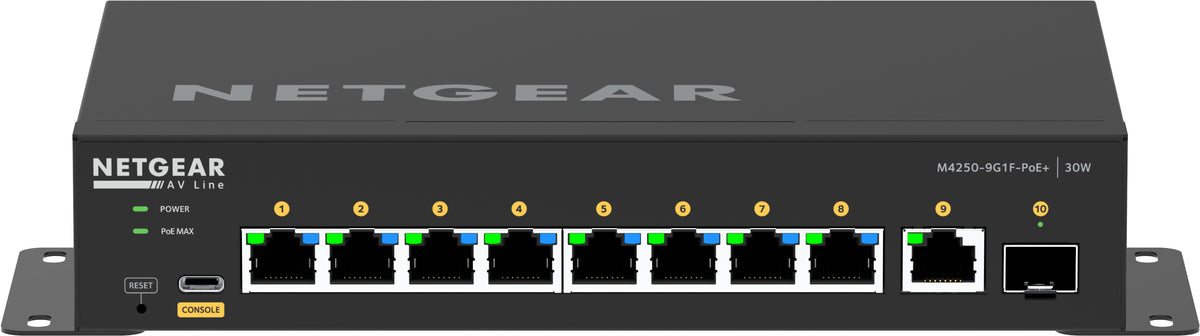 NETGEAR GSM4210PD hanterad L2/L3 Gigabit Ethernet (10/100/1000) Strömförsörjning via