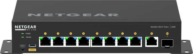 NETGEAR GSM4210PD hanterad L2/L3 Gigabit Ethernet (10/100/1000) Strömförsörjning via Ethernet (PoE) stöd Svart
